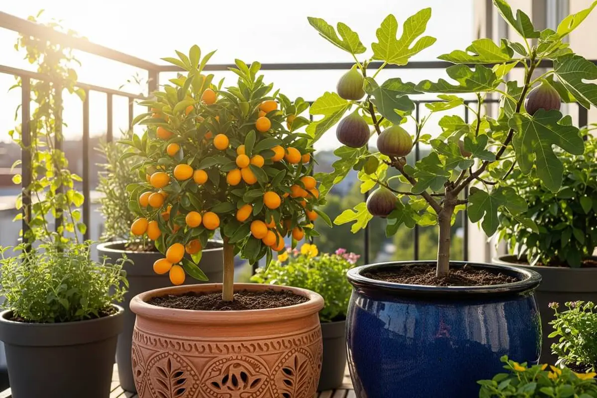Kebun Buah Mini dengan Pot Kecil