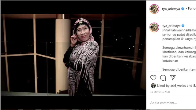 Duka Tya Ariestya atas meninggalnya Omas