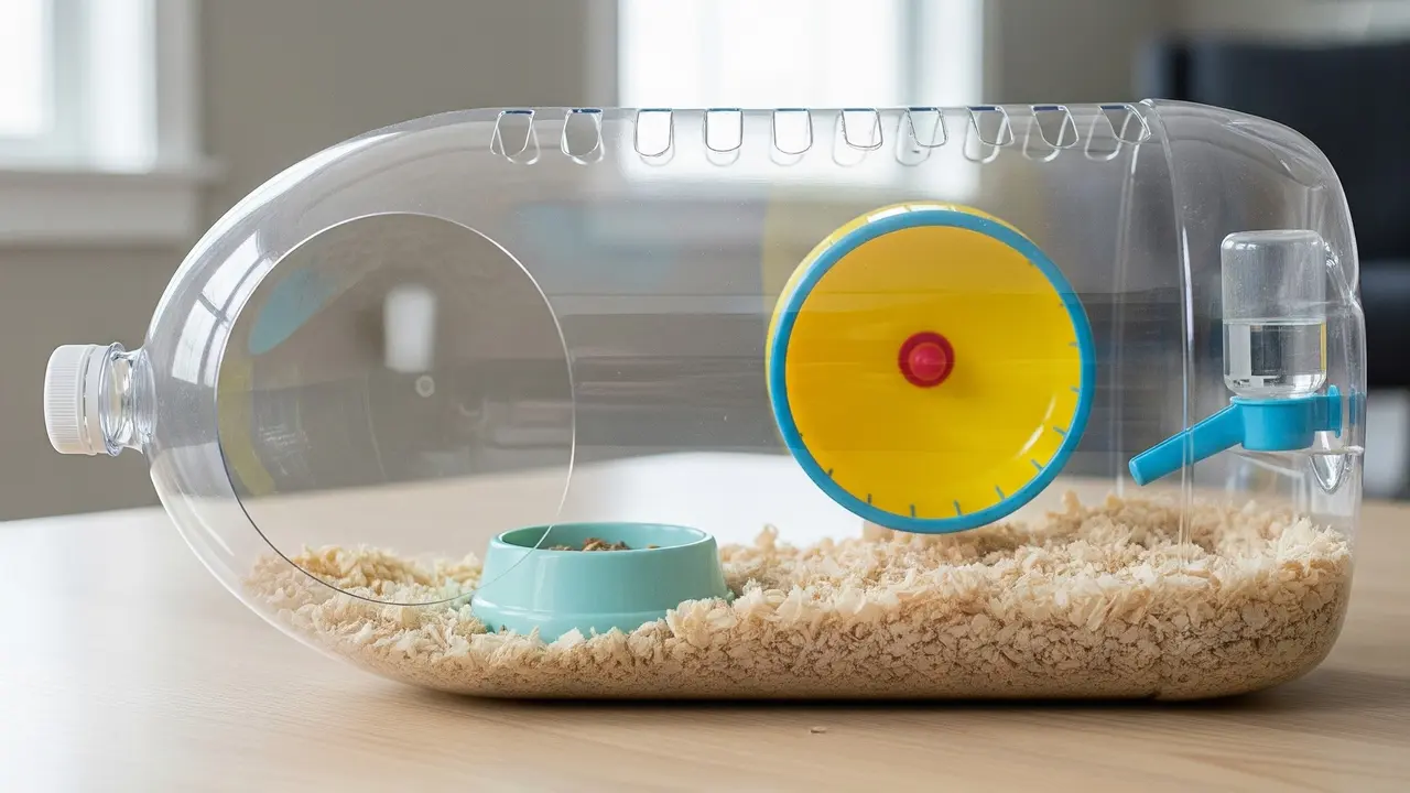 Kandang hamster dari galon bekas (Image by Gemini AI)