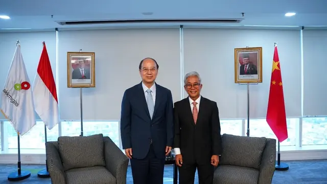 Presiden Direktur China National Petroleum Corporation (CNPC) Dai Houliang melakukan kunjungan kerja kepada Menteri Energi dan Sumber Daya Mineral Arifin Tasrif dan Kepala SKK Migas Dwi Soetjipto. (Dok SKK Migas)