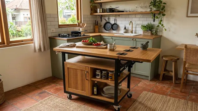 Model Kitchen Island Mini untuk Dapur Rumah Mungil