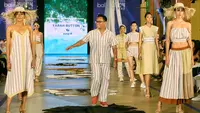 Brand fashion lokal asal Yogyakarta Farah Button berpartisipasi dalam Bali Fashion Trend 2023 yang digelar di Discovery Mall Bali, Minggu (3-6/8/2023).
