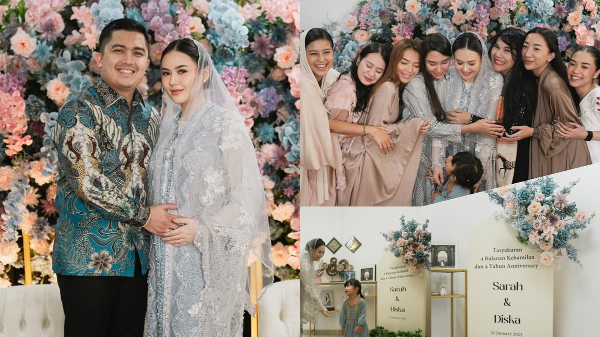 7 Potret Tasyakuran Kehamilan Sarah Gibson, Sempat Dua Kali Keguguran
