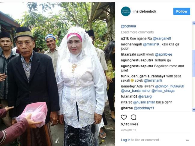 Nenek ini menikah dengan mantan kekasihnya di waktu muda dulu/copyright instagram.com/insidelombok