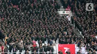 Presiden Jokowi berharap, insan Bhayangkara bisa terus mengabdi tanpa henti kepada masyarakat, bangsa dan negara. Semua demi kemajuan Indonesia Tanah Air tercinta. (Liputan6.com/Johan Tallo)