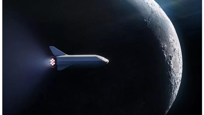 Ilustrasi perjalanan ke luar angkasa SpaceX (Foto: SpaceX)
