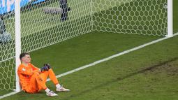 Luka Modric mampu membawa timnya unggul saat pertandingan memasuki menit ke-55. Namun, Italia bisa menyamakan kedudukan berkat gol Mattia Zaccagni menjelang akhir pertandingan. (AP Photo/Sergei Grits)