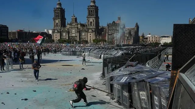 Demo Gen Z di Kota Meksiko, Meksiko, pada Sabtu (15/11/2025).