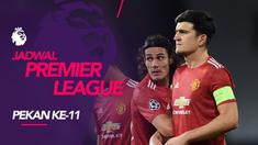 Berita motion grafis jadwal Liga Inggris 2020-2021 pekan 11. Manchester United tantang West Ham United, Minggu (6/12/2020) di London Stadium.