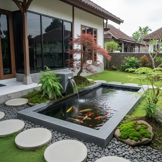 Model Halaman Depan Rumah Kampung Sederhana (Gemini AI)