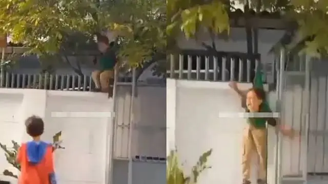 10 Potret Absurd Bocah Tersangkut di Tempat Tak Terduga Ini Kocak