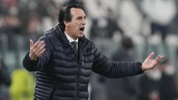 Tuan rumah, Juventus, dipaksa bertekuk lutut oleh pasukan Unai Emery dengan skor telak 0-3. (AP/Antonio Calanni)