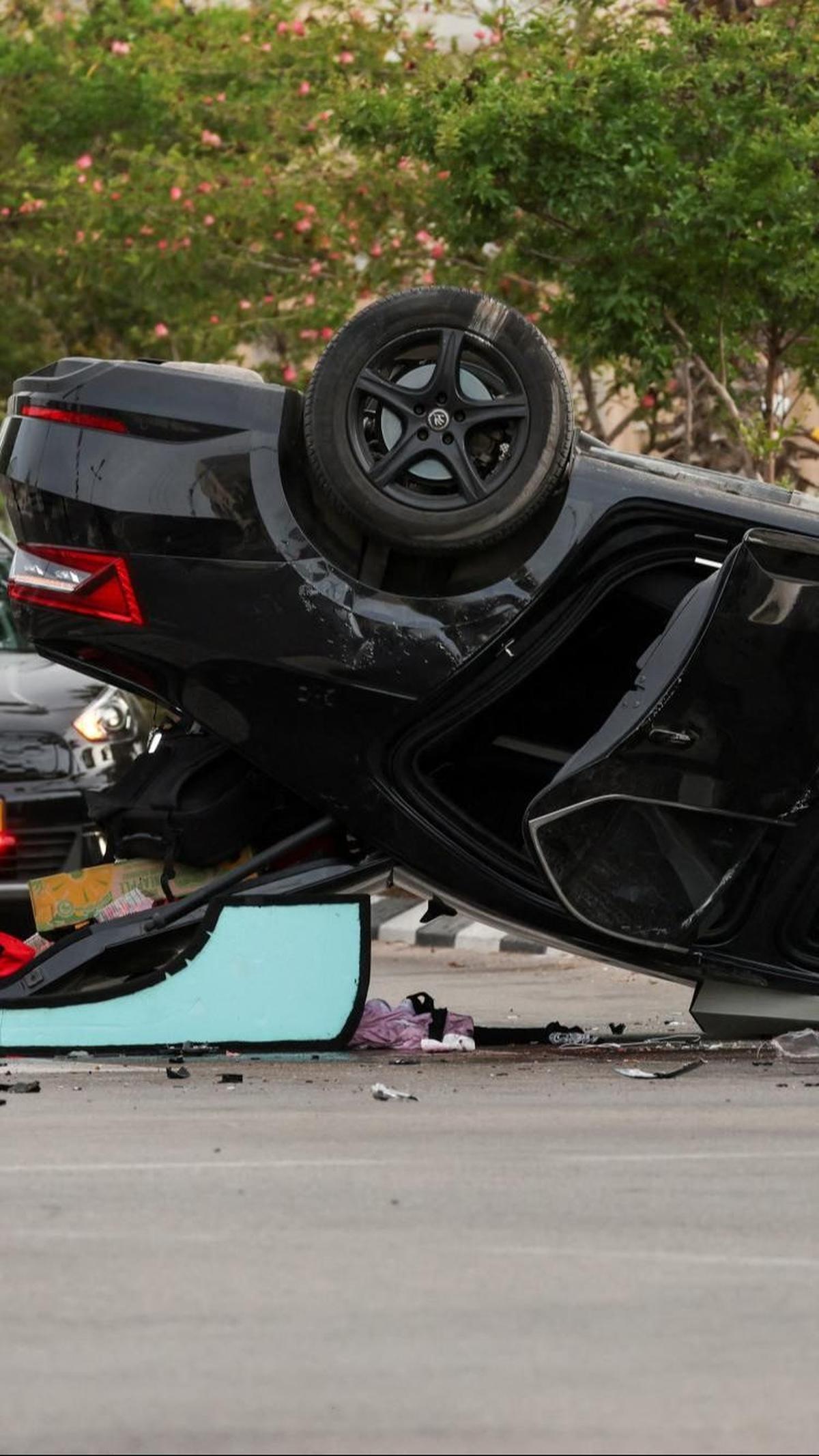 Mengutip dari berita AL-Monitor pada Minggu (28/4/2024), dari seorang saksi mata mengatakan, mobil Ben-Gvir melanggar lampu merah, lalu sebuah mobil datang dari arah lain hingga berakhir dengan tabrakan.  oto: REUTERS / Shannon Stapleton<br>