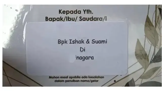 6 Nama Bareng Pasangan di Undangan Nikah Ini Kocak, Kesalahan Tak Disengaja