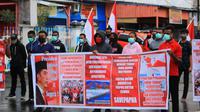 Aliansi Pemuda Merah Putih Indonesia Provinsi Papua berunjuk rasa meminta Otonomi Khusus dan Pemekaran Provinsi di Papua menjadi perhatian pemerintah pusat. Aksi digelar di Taman Imbi Kota Jayapura, Rabu (17/03/2021) pagi. (Ist)