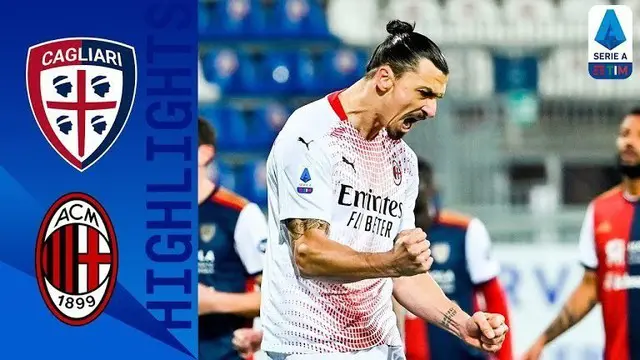 VIDEO: 2 Gol Zlatan Ibrahimovic saat AC Milan Taklukkan Cagliari di Liga Italia