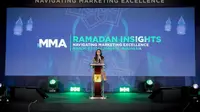 Acara Tahunan MMA Global 2024 diselenggarakan pada 5 Maret di Ritz Carlton Mega Kuningan Jakarta. Acara dibuka dengan sambutan dari Shanti Tolani, Country Head &amp; Board of Director Indonesia untuk MMA Global Indonesia. (Dok MMA)