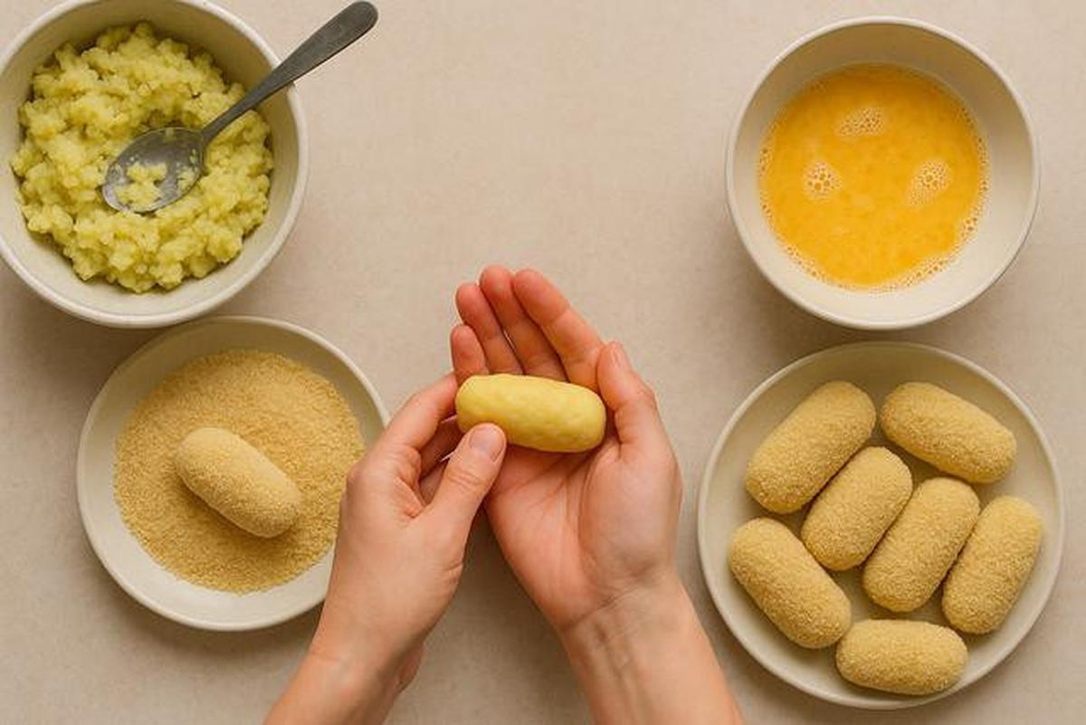 Ilustrasi Resep Rumahan Kroket Kentang Isi Daging