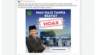 Cek Fakta Liputan6.com pun telah mengungkap beragam hoaks berkedok fasilitas pemerintah, di antaranya adalah naik haji gratis.