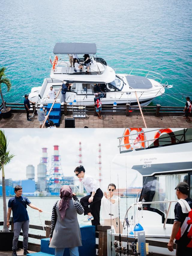 Potret Yacht Milik Prilly Latuconsina dan Kevin Sanjaya (credit: instagram/prillylatuconsina96)