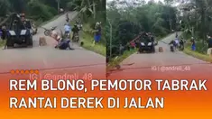 Kejadian tak terduga dialami pemotor yang alami rem blong mengundang perhatian
