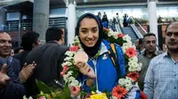 Atlet Putri Taekwondo Iran, Kimia Alizadeh. (AFP)