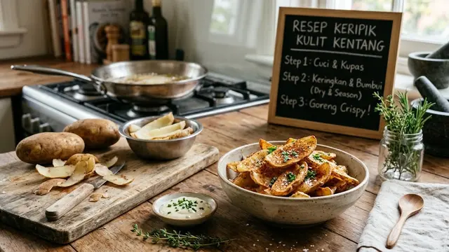 Resep Keripik Kulit Kentang Homemade (AI Generated)