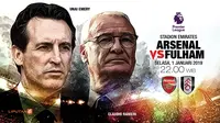 Arsenal vs Fulham (Liputan6.com/Abdillah)