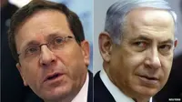 Yitzhak Herzog (kiri) dan PM Benjamin Netanyahu (kanan). (Reuters)