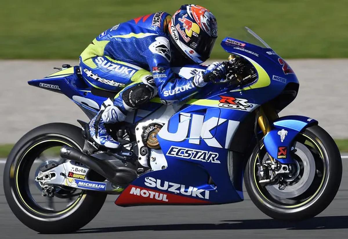 Maverick Vinales menjajal seamless gearbox baru GSX-RR (c) Suzuki Racing