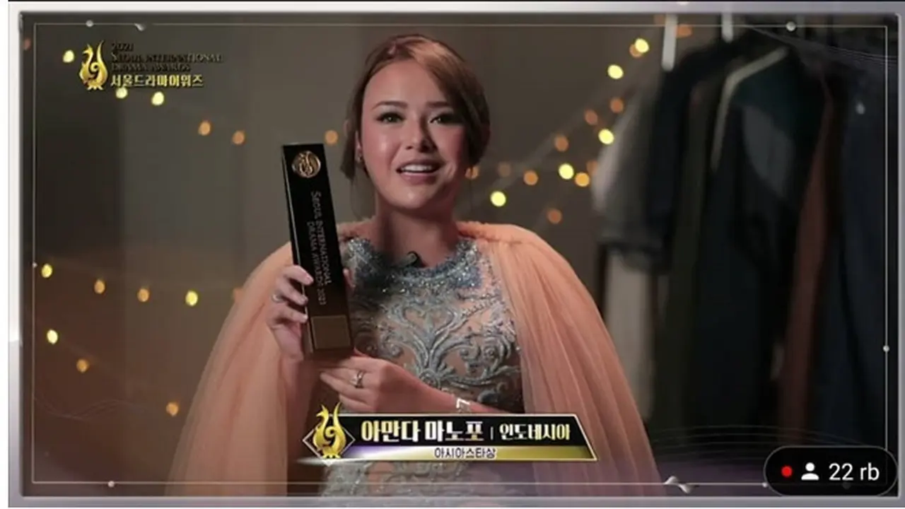 6 Momen Amanda Manopo Menang Asian Star di Seoul International Drama Awards 2021
