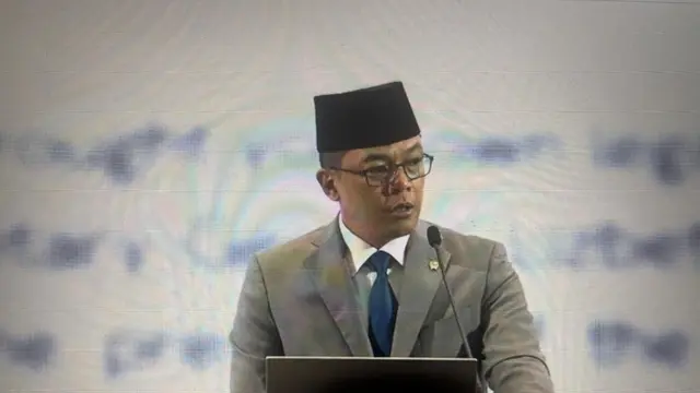 Menteri Luar Negeri RI Sugiono dalam Pernyataan Pers Tahunan Menteri Luar Negeri (PPTM) 2026 di Kementerian Luar Negeri RI, Rabu (14/1/2026).
