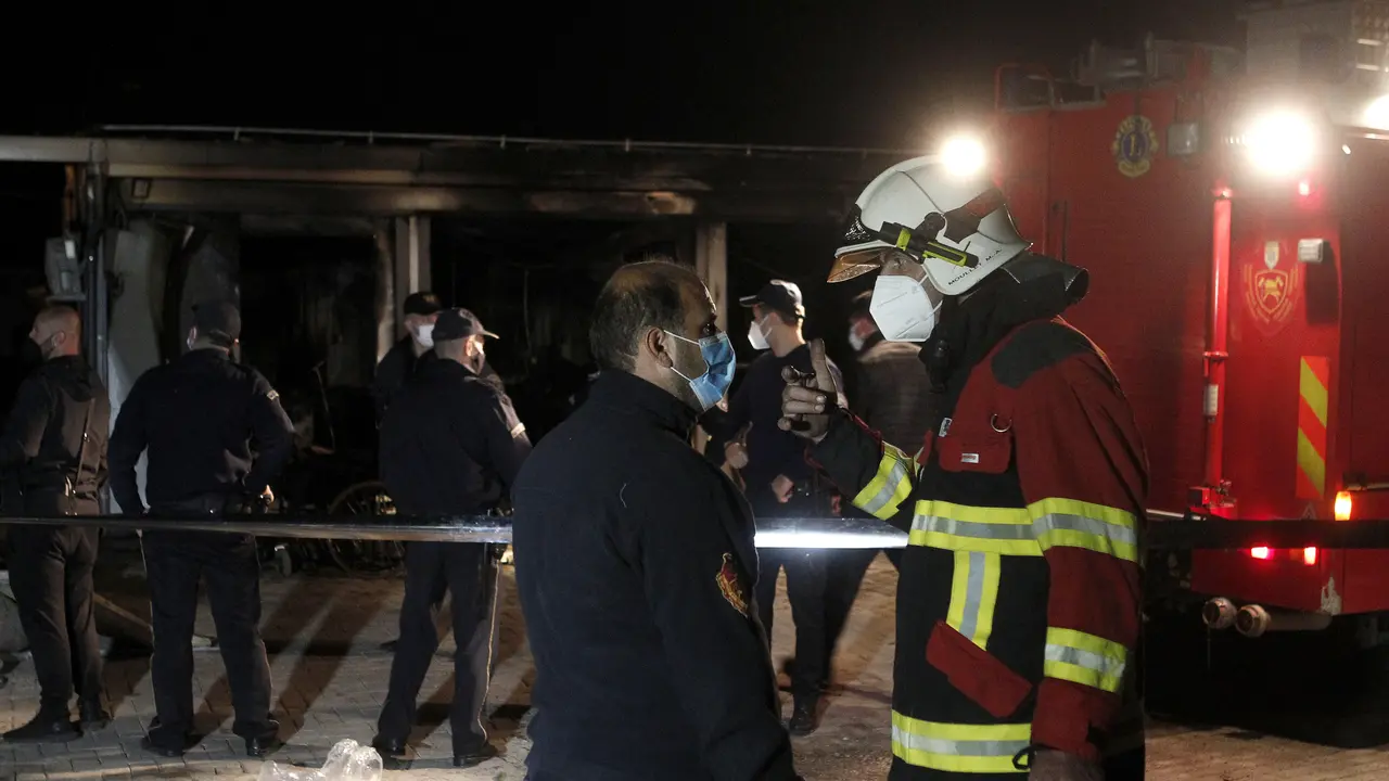 Rumah Sakit Darurat Covid-19 Terbakar di Makedonia
