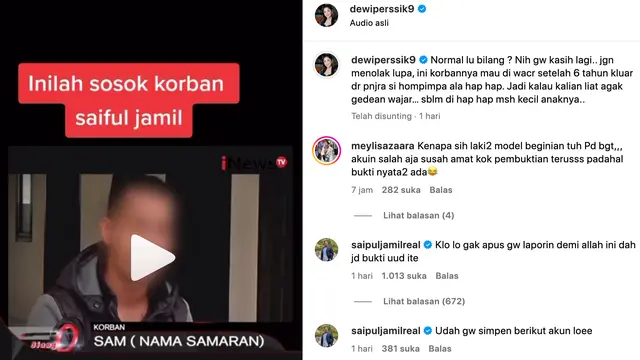 Unggahan Dewi Perssik. (Foto: Dok. Instagram @dewiperssik9)