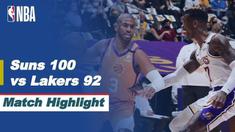 Berita video highlights game 4 babak awal wilayah barat NBA Playoffs 2021 antara LA Lakers melawan Phoenix Suns yang berakhir dengan skor 92-100, Senin (31/5/2021) pagi hari WIB.