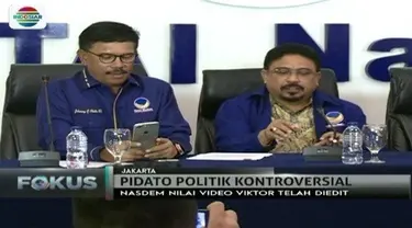 Viral pidato kontroversial Viktor Laiskodat di NTT, Nasdem: Ada pihak yang sengaja ingin memojokkan, videonya diedit.