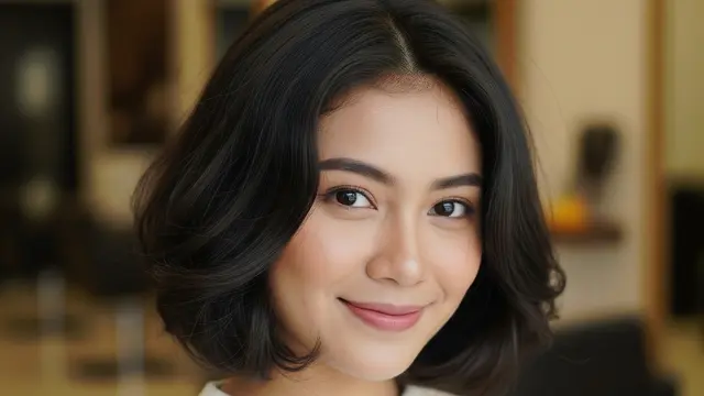 Model Rambut Pendek Ikal Tipis