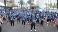 PT Asuransi Jiwa Inhealth Indonesia menggelar MI-FunRun di kawasan Car Fee Day Jl. M.H Thamrin. (Dok Mandiri Inhealth)