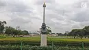 Pemandangan di kawasan Monas, Jakarta, Rabu (23/1). DPRD meminta Pemprov DKI Jakarta untuk menjaga keamanan pengunjung saat dilakukan penataan ulang sejumlah taman di kawasan Monas. (Liputan6.com/Herman Zakharia)