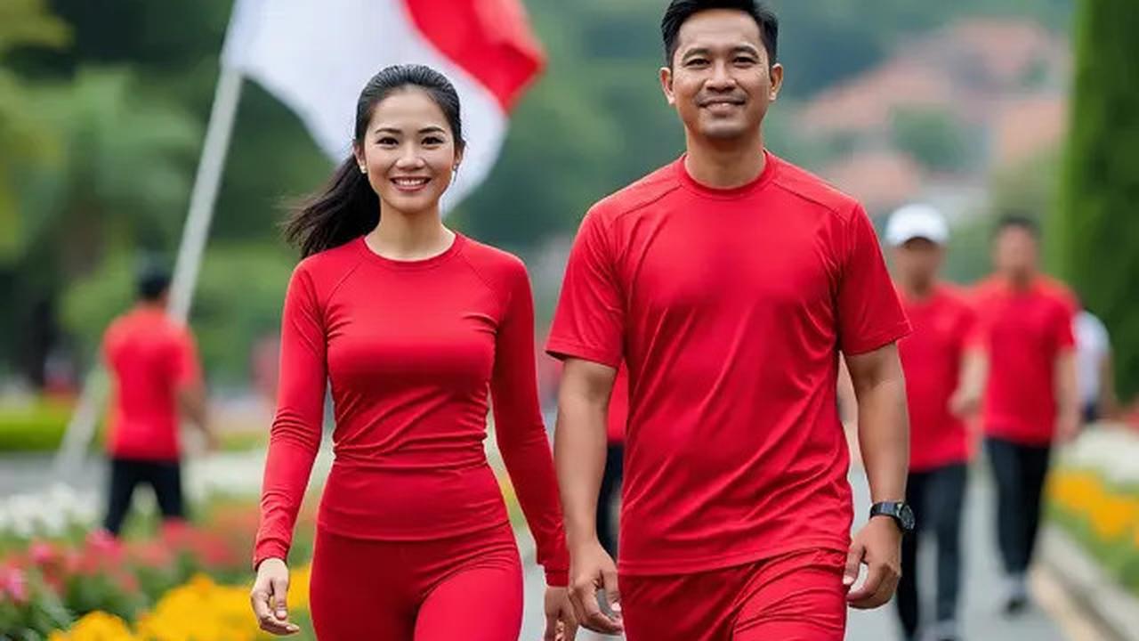 13 Ide Outfit Jalan Sehat HUT RI yang Penuh Semangat Nasionalisme, Tampil Gaya