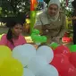 Balon untuk menyambut PIN polio (Liputan.com/ Ahmad Yusran)