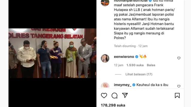 Unggahan Hotman Paris. (Foto: Dok. Instagram @hotmanparisofficial)