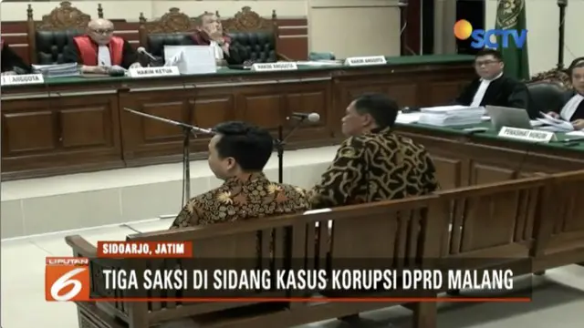 Hadirkan tiga saksi dalam sidang gratifikasi wali kota dan anggota DPRD Malang, jaksa minta keterangan terkait mekanisme dan proses memperoleh uang.