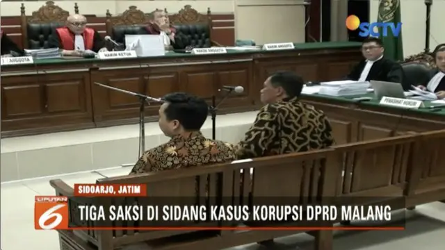 Sidang Gratifikasi Wali Kota dan Anggota DPRD Malang Hadirkan 3 Saksi