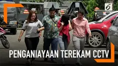 Penganiayaan seorang istri oleh suaminya terekam kamera CCTV. Tak tahan, korban mengadukan hal tersebut ke polisi.