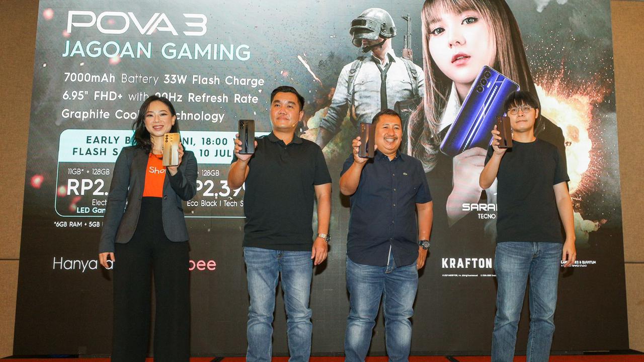 Launching TECNO POVA 3 di Jakarta, Senin (20/6/2022)
