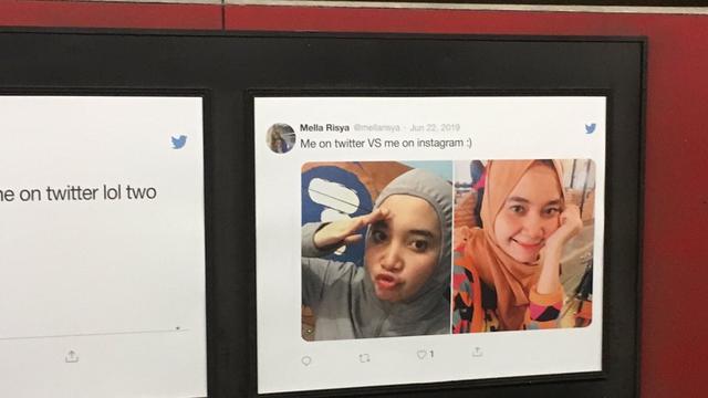 Twit Dipajang di Stasiun Kereta Amerika