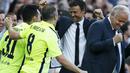 Ekspresi kegembiraan pelatih Barcelona, Luis Enrique. (Reuters/JUAN MEDINA)