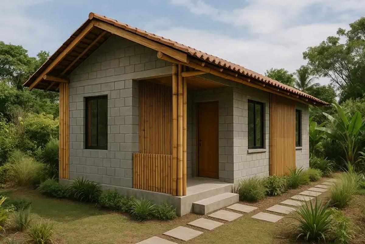 7 Model Rumah Kecil tapi Cantik dari Batako dan Bambu, Natural dan Terjangkau di 2025