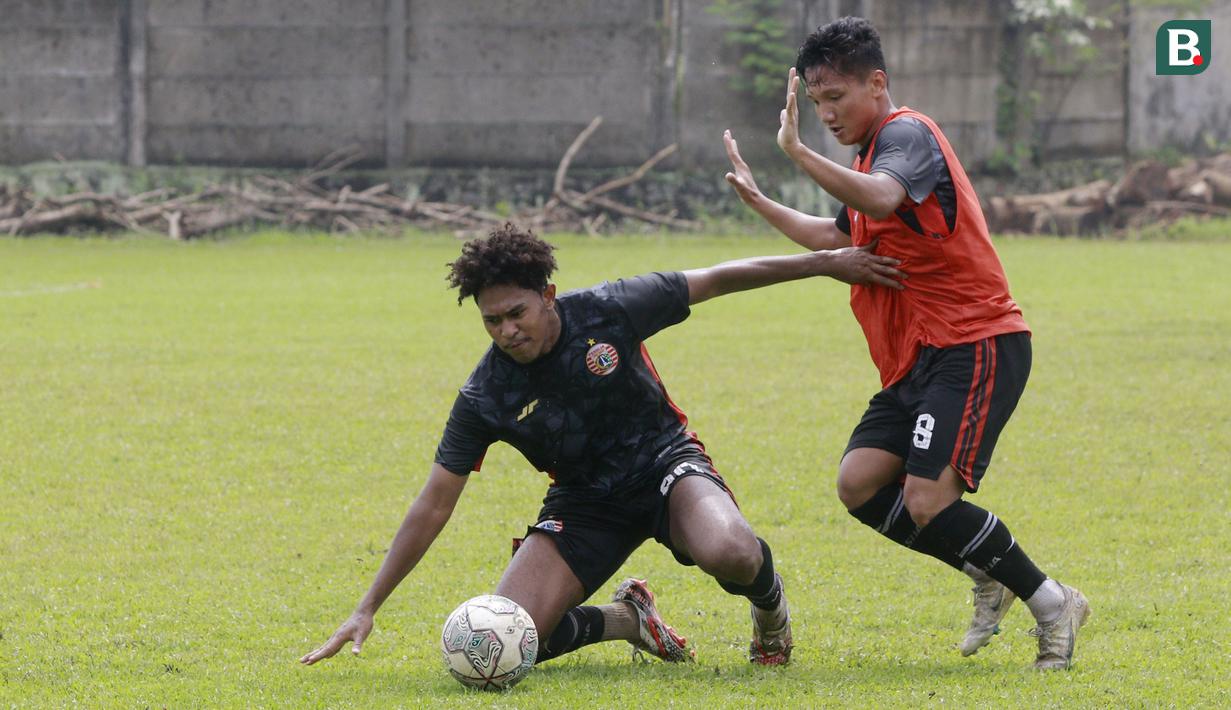 Para pemain Persija Jakarta terlihat bersemangat mengikuti sesi latihan kali ini. (Bola.com/M Iqbal Ichsan)